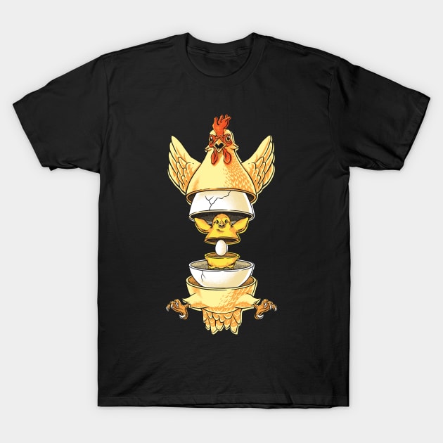 Chicken Before Egg? T-Shirt by CPdesign